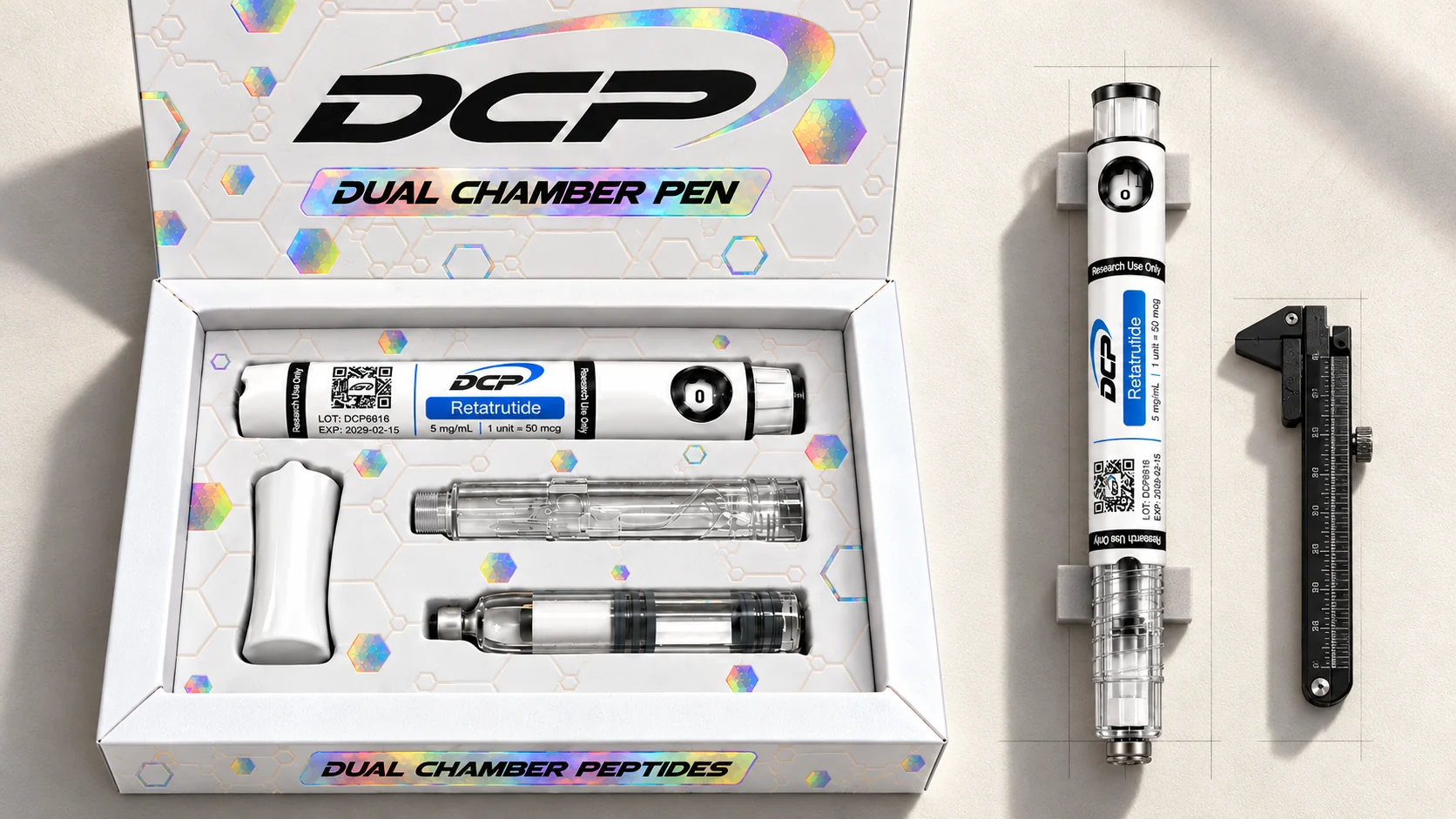 Dual Chamber Peptides — Editorial product display; not a photograph of actual facilities, accessories or test results.