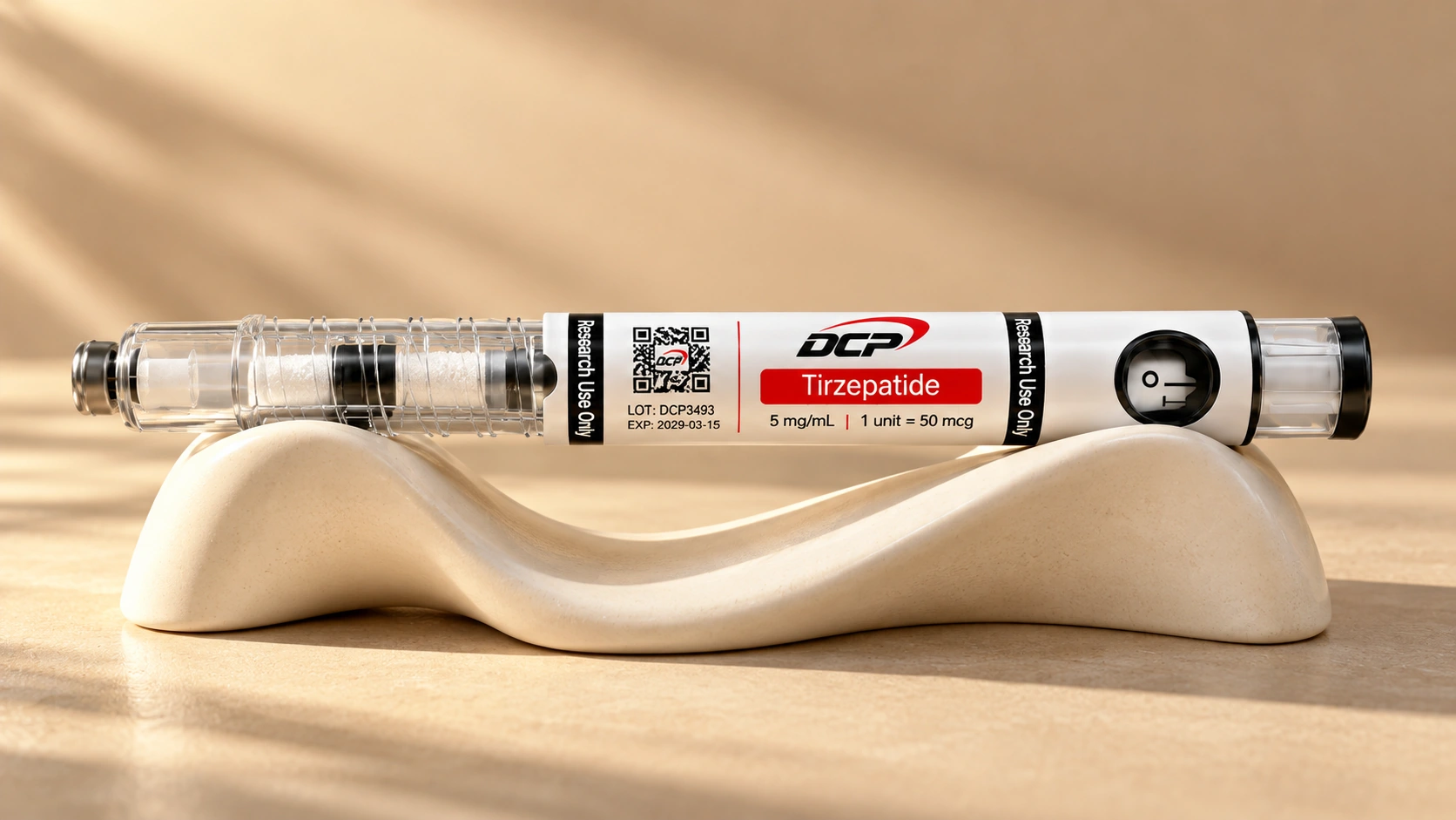 Tirzepatide — Editorial product display; not a photograph of actual facilities, accessories or test results.